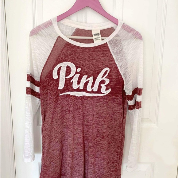 PINK Victoria's Secret Tops - PINK Varsity Long Sleeve Top